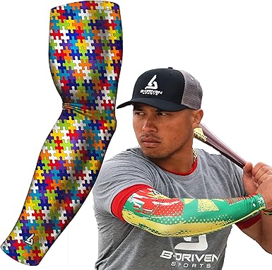 Amazon Com B Driven Sports Pro Fit Athletic Sports Arm Sleeve 40 Designs Youth And Adult Size Men And Women Clothing