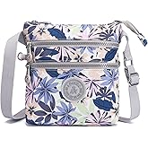 AOCINA Nylon Crossbody Bags for Women Multi Pocket Small Cross Body Purse Lightweight Travel Phone Purses Shoulder Handbags