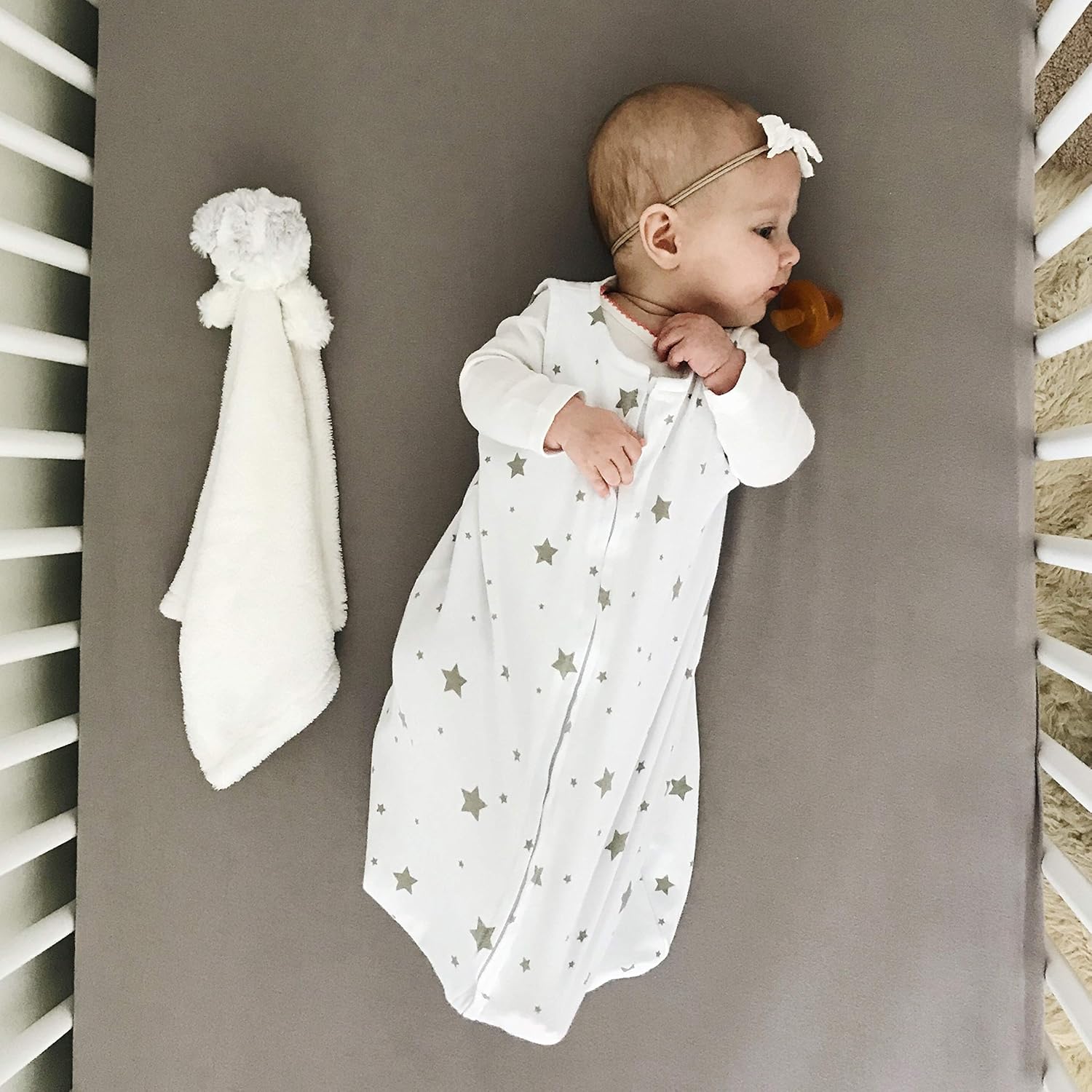 Ely's & Co.100% Cotton Wearable Blanket Baby Sleep Bag 2 Pack Grey Stars 6-12 Months: Home & Kitchen