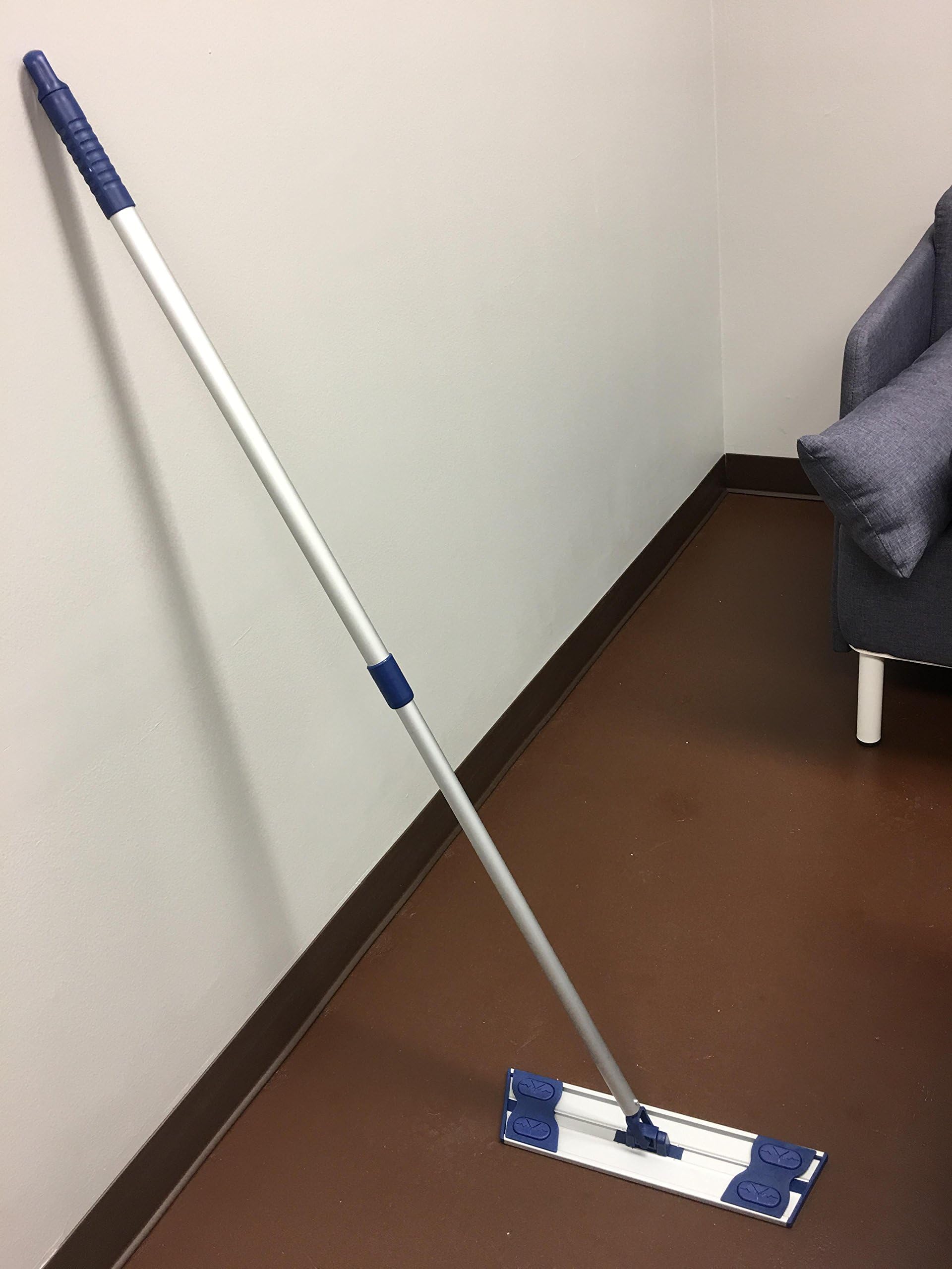 Preening 16" Microfiber Mop | with FREE Removable Microfiber Pad | with Telescoping Handle Adjustable between 28" to 50"