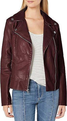 faux leather jackets for womens amazon