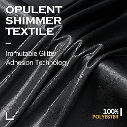 PartyVillage 10x10FT Black Sequin Backdrop Curtain