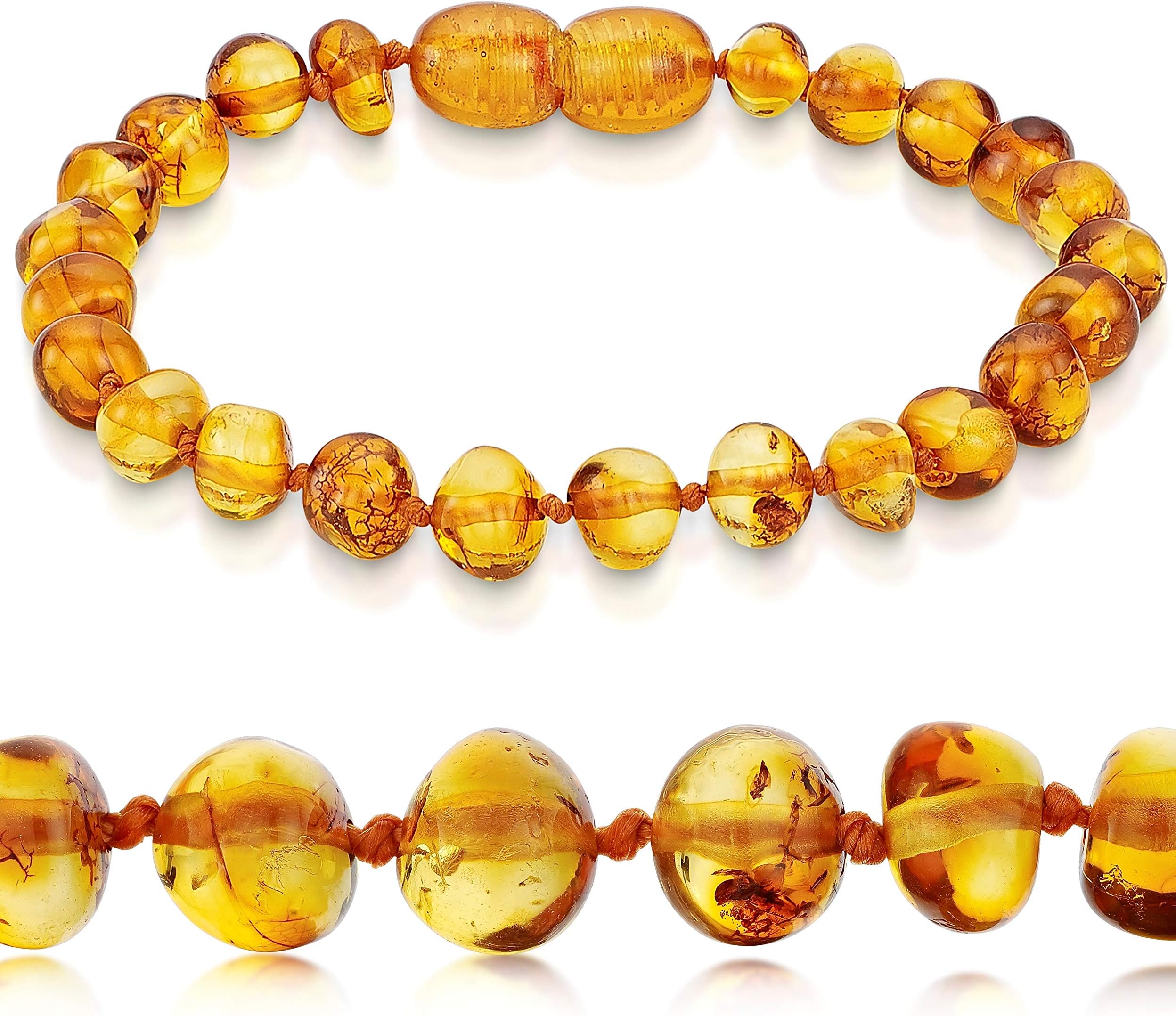 Premium 100% Genuine Baltic Amber Anklet Bracelet Honey Sizes 11cm 12cm 13cm 14cm 15cm 16cm 17cm 18cm 19cm 20cm 21cm 22cm Amberta®