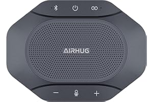 AIRHUG Bluetooth Speakerphone,Conference Speaker with Microphone,360°Voice Pickup,Advanced Noise Reduction,USB-C Plug & Play,Compatible with Zoom,MS Team,Skype 18