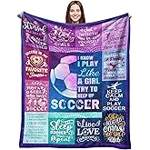 Soccer Blanket Gifts for Girls Ultra Soft Flannel Soccer Throw Blanket for Soccers Lover Player Team Soccers Gifts Stuff 50"x40"