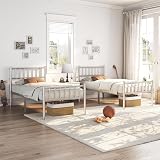 Yaheetech 3ft Single Metal Bed Frame with Headboard Footboard Silver view 3