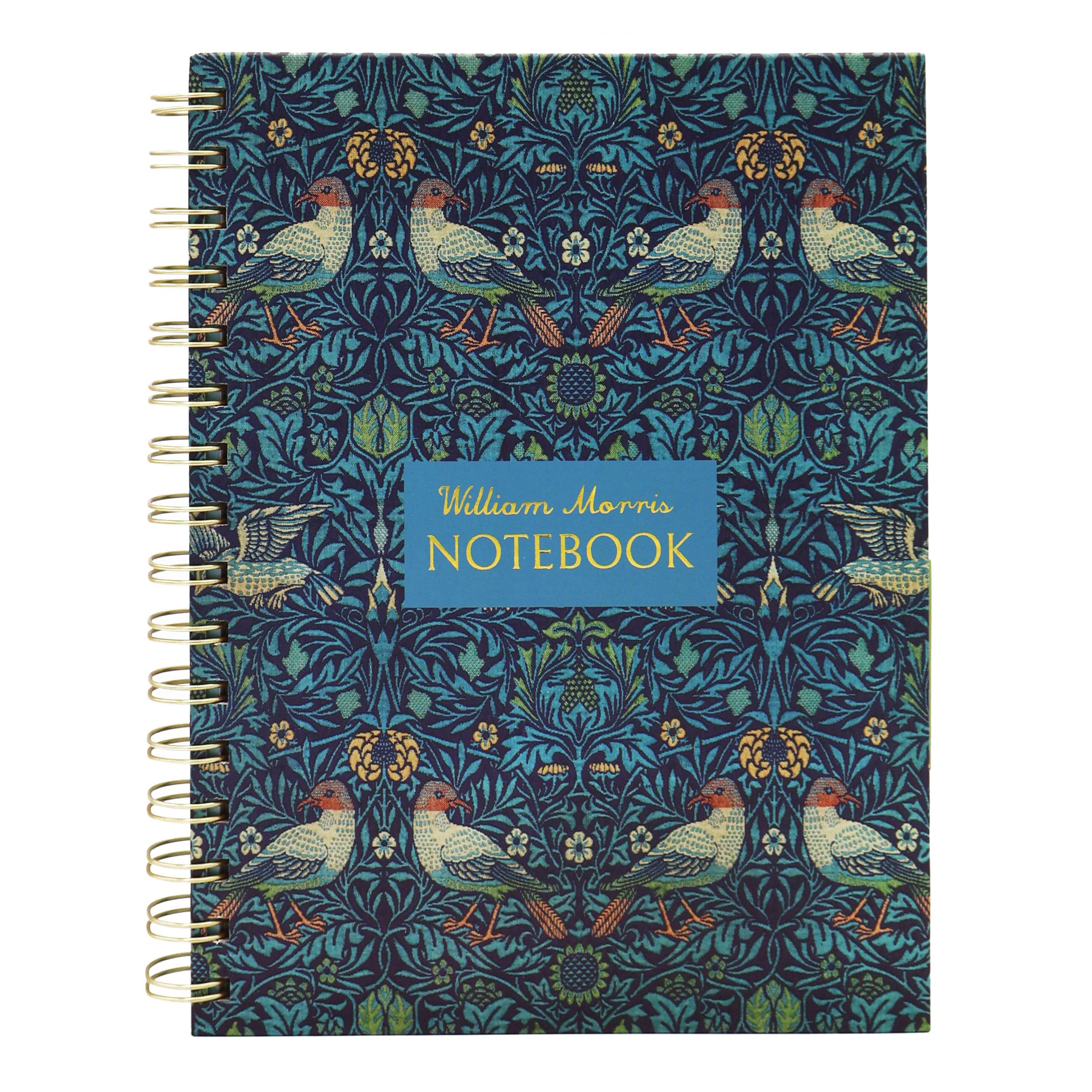 William Morris Birds A5 Notebook | Spiral Bound with Dividers | Lined Pages for Journaling & Notes | Stationery Gift for Art Lovers