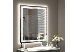 GOLOMO 30x36 LED Bathroom Mirror, Lighted Mirror for Bathroom Wall, Backlit and Front lit, Dimmable, Anti-Fog, Shatterpoof, Memory (Horizontal/Vertical)