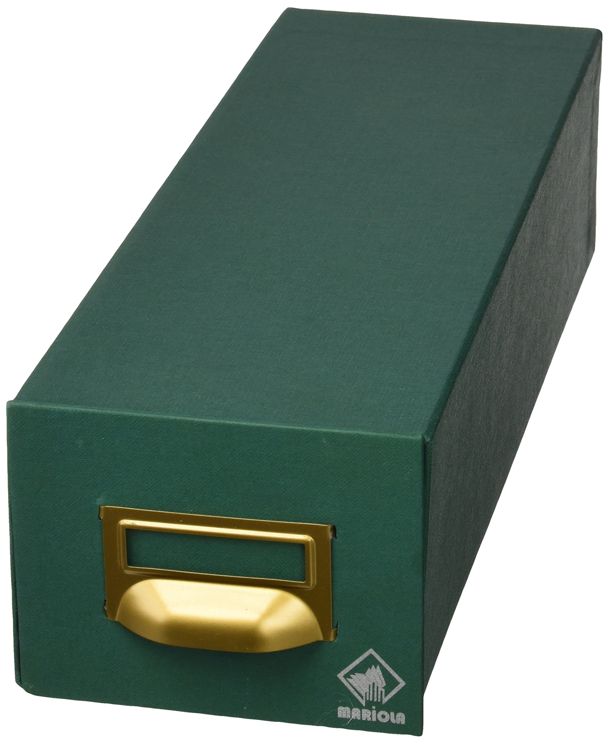 Mariola 1-1000 - Cardboard file lined in Geltex for 1000 tokens dimensions 12.5 x 9.5 x 35 cm, green color