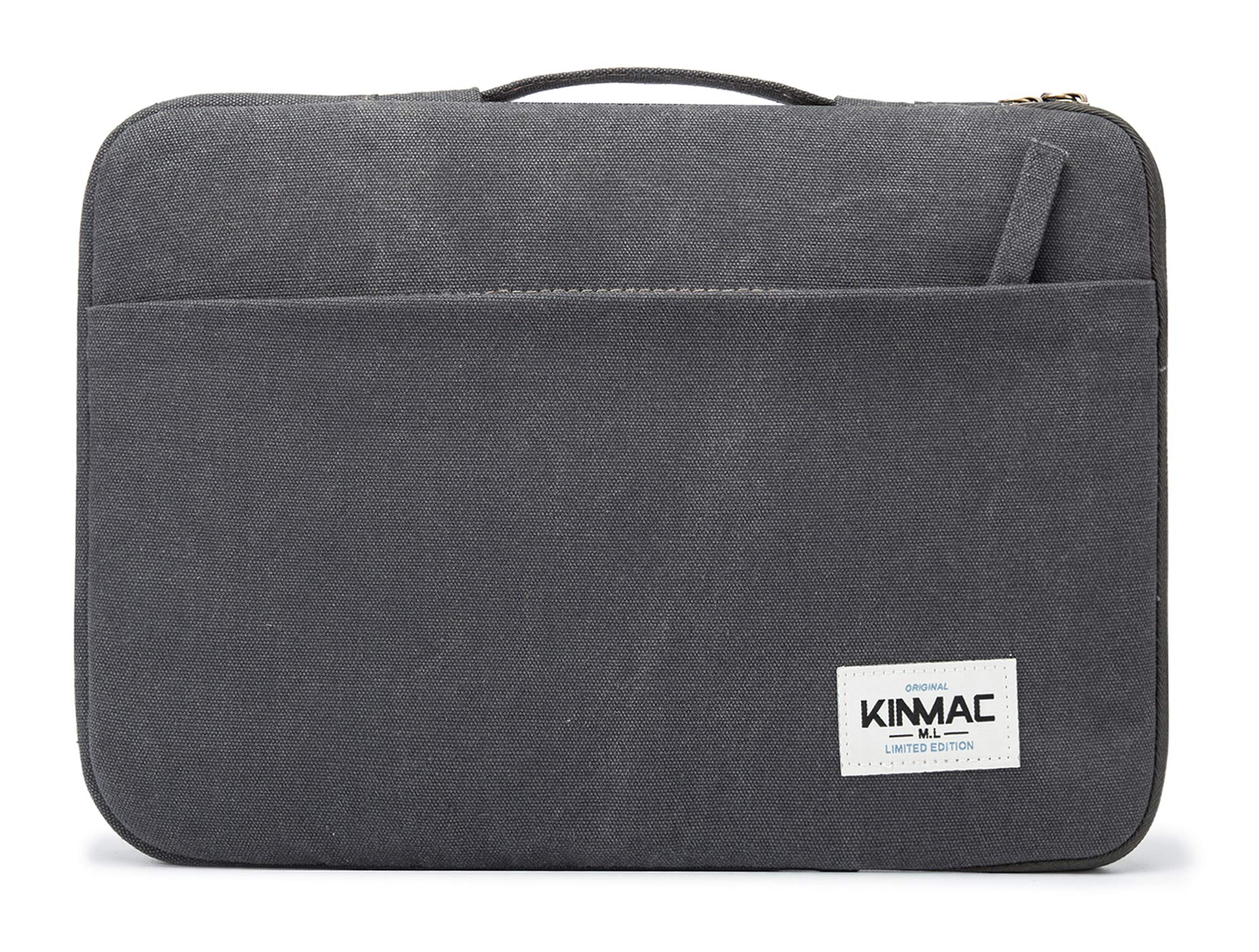 Kinmac 360° Protective Waterproof Laptop Sleeve Case with Handle Compatible with LG Gram 16 inch and 15 inch-15.6 inch Laptop(Grey)