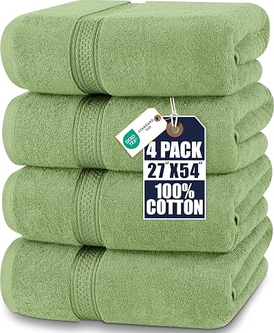 Utopia Towels 4 Piece Bath Towel Set 69x137 cm Premium 100% Ring Spun Cotton