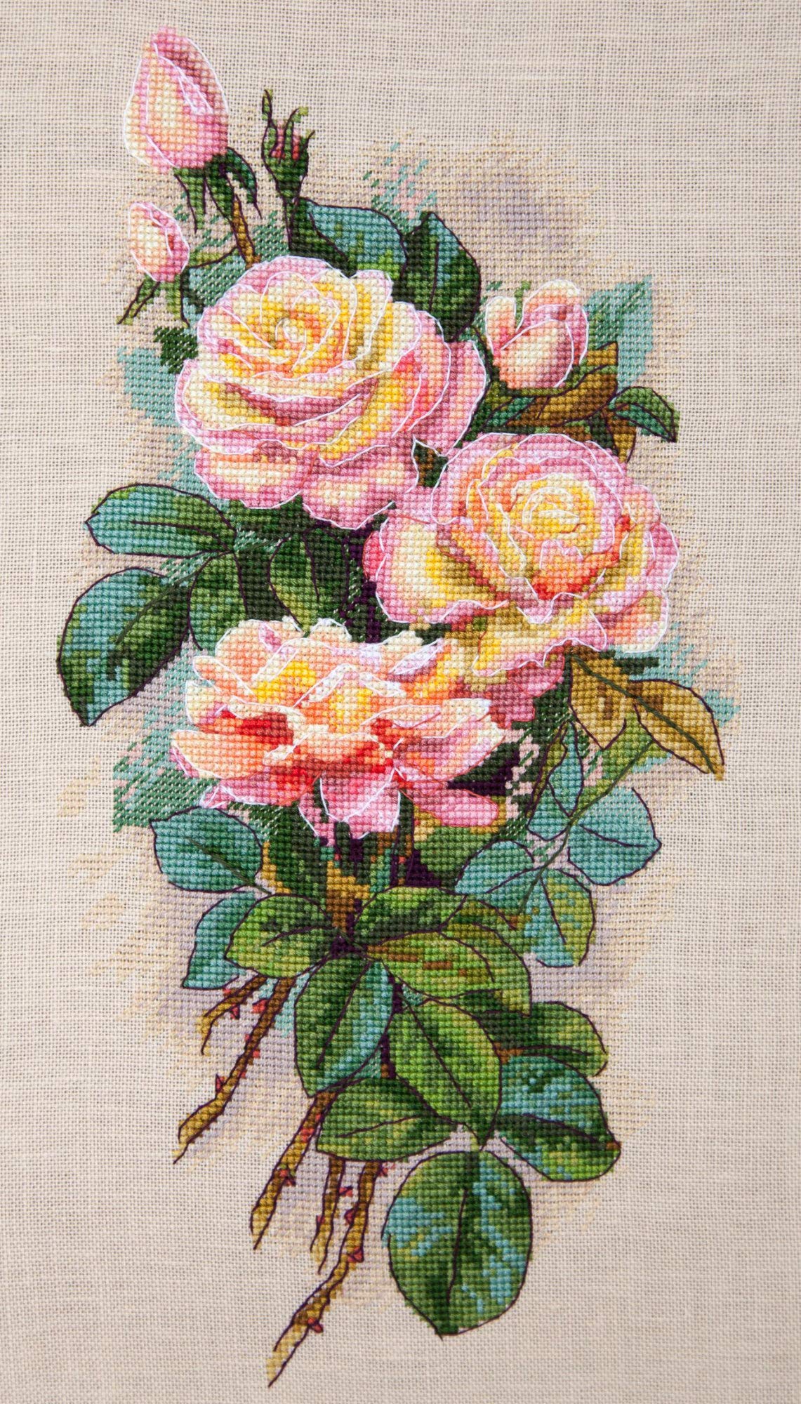 Merejka Counted Cross Stitch Kit, Cotton, Multicoloured, 15x29 cm