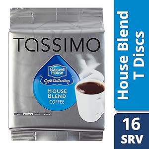 Tassimo Maxwell House Medium Roast House Blend Coffee T Discs (80 Count,5 Packs of 16)