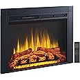 LegendFlame Jaden 36" W x 26" H (EF443) Electric Fireplace Insert with Front Trim Kit, Fire Crackling Sound, 750W/1500W Heater, Remote Control
