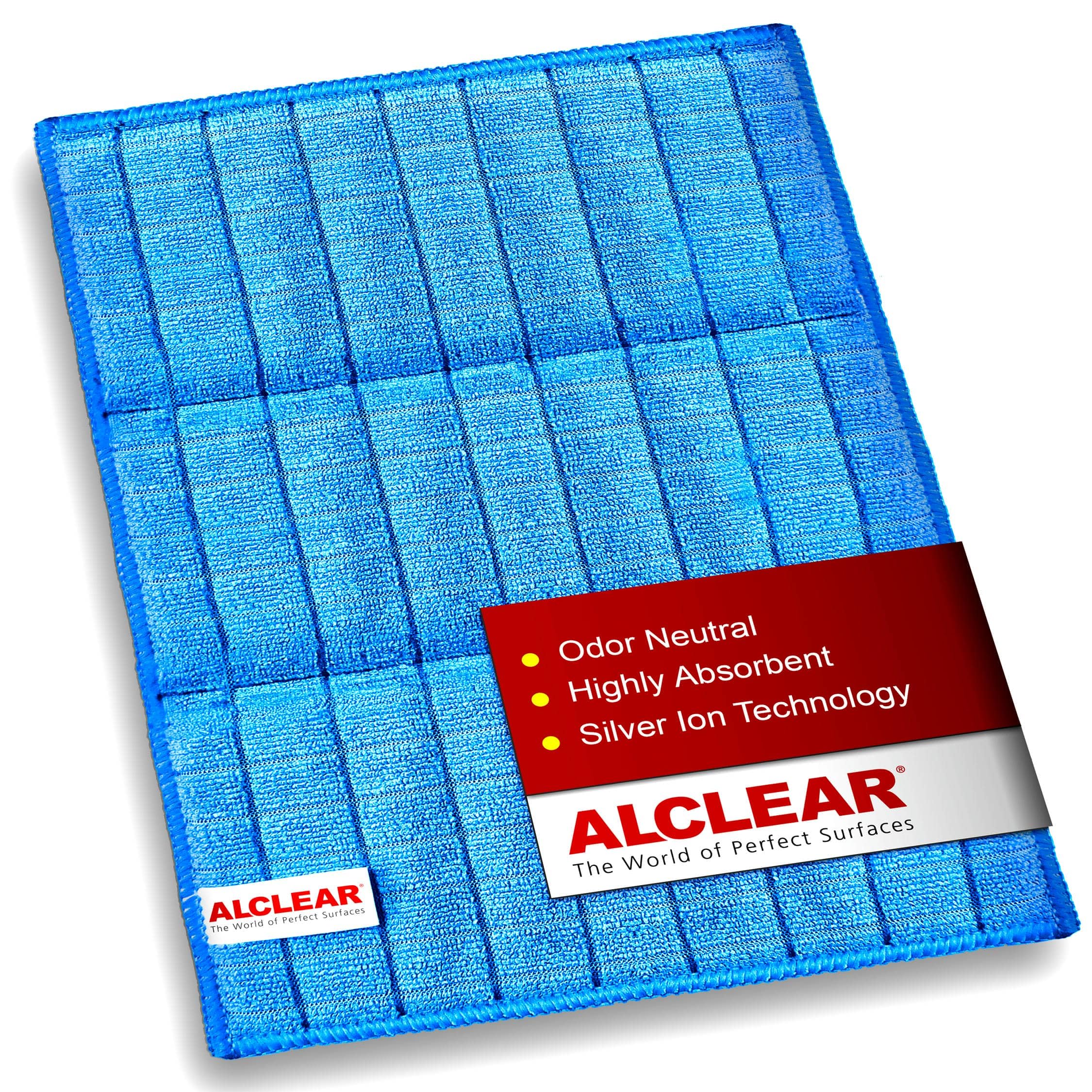 ALCLEAR 950017 Antibacterial Ultra-Microfibre Cloth, Antibacterial Dishcloth With Silver Ions, Blue, 17 X 23 Cm, Antibacterial Kitchen Hygiene, Dishcloth For Dishes — image 1