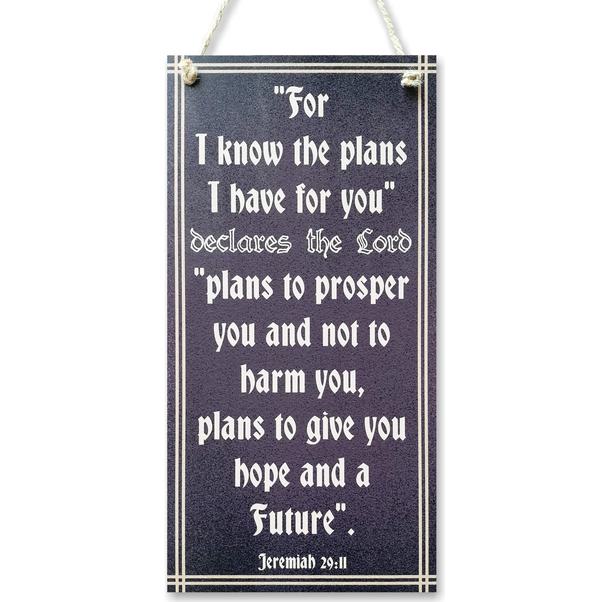 CARISPIBET For I know the plans I have for you | home decorative sign faith & belief 12" x 6"
