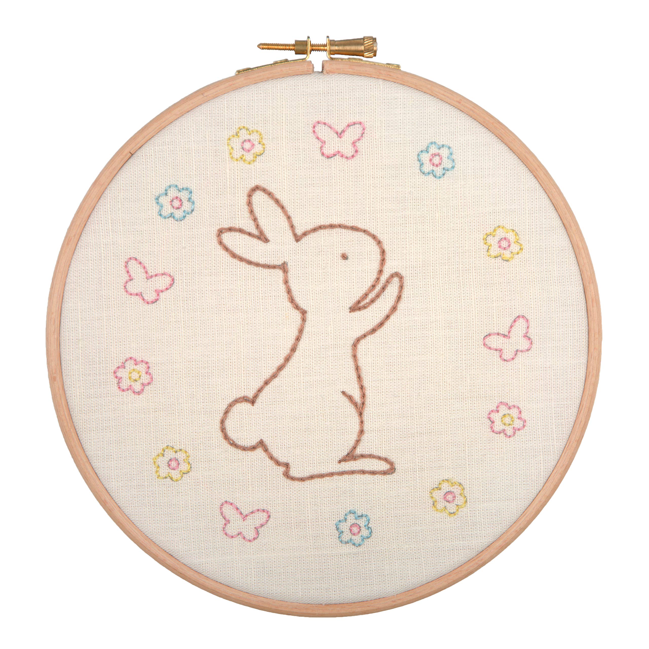 Anchor Embroidery Hoop Kit: Bunny, Multi, 17 x 17cm