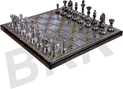 BRK HANDICRAFT Antique Chess Board Set 