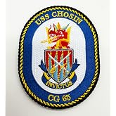 USS Chosin CG-65 Patch &ndash; 4 Inch, Hook and Loop Backing, Ticonderoga-Class Guided Missile Cruiser Patch &ndash; Navy, Veteran Owned