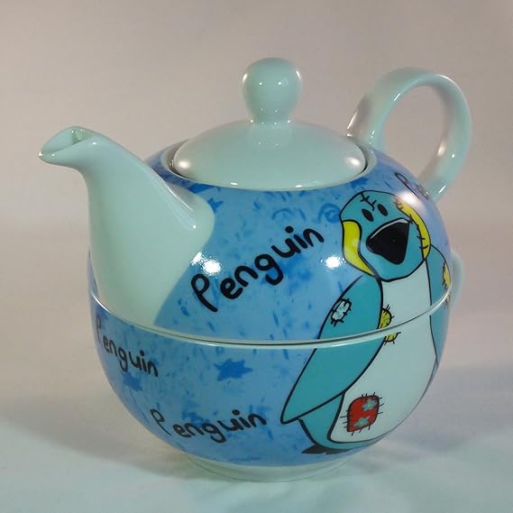 Penguin Tea for One teapot and cup Amazon.co.uk Kitchen & Home