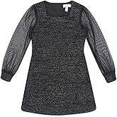 Speechless Girls Long Sleeve Glitter Knit A-line Party Dress