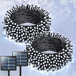 JMEXSUSS 2 Pack Solar Christmas Lights Outdoor