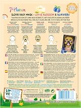 7th Heaven Sloth Face Sheet Mask Lotus Blossom Blueberry for Kids view 2