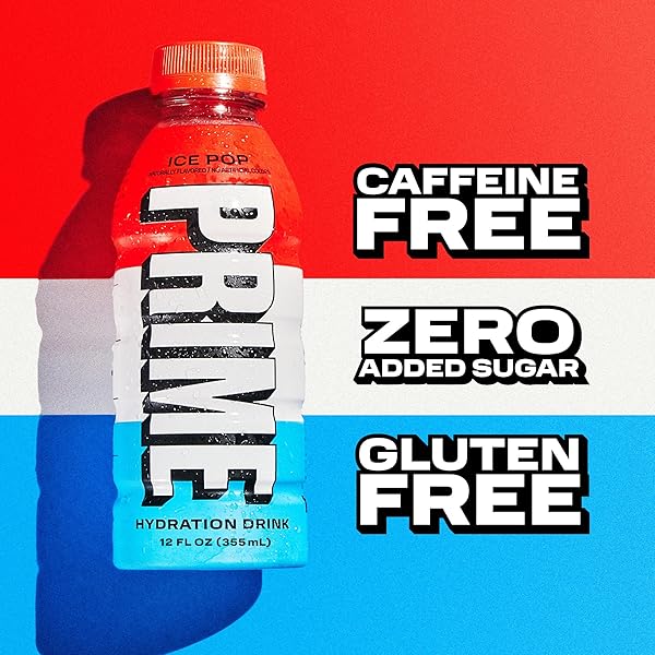 PRIME HYDRATION VARIETY – ICE POP, STRAWBERRY BANANA, LEMONADE, SPORTS DRINKS, ELECTROLYTE ENHANCED FOR ULTIMATE HYDRATION, 250MG BCAAS, B VITAMINS, ANTIOXIDANTS, LOW SUGAR, 12 FL OZ, 15 PACK