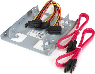 StarTech 2.5 to 3.5 SATA Bracket Kit Dual SSD HDD Mounting Bay BRACKET25X2