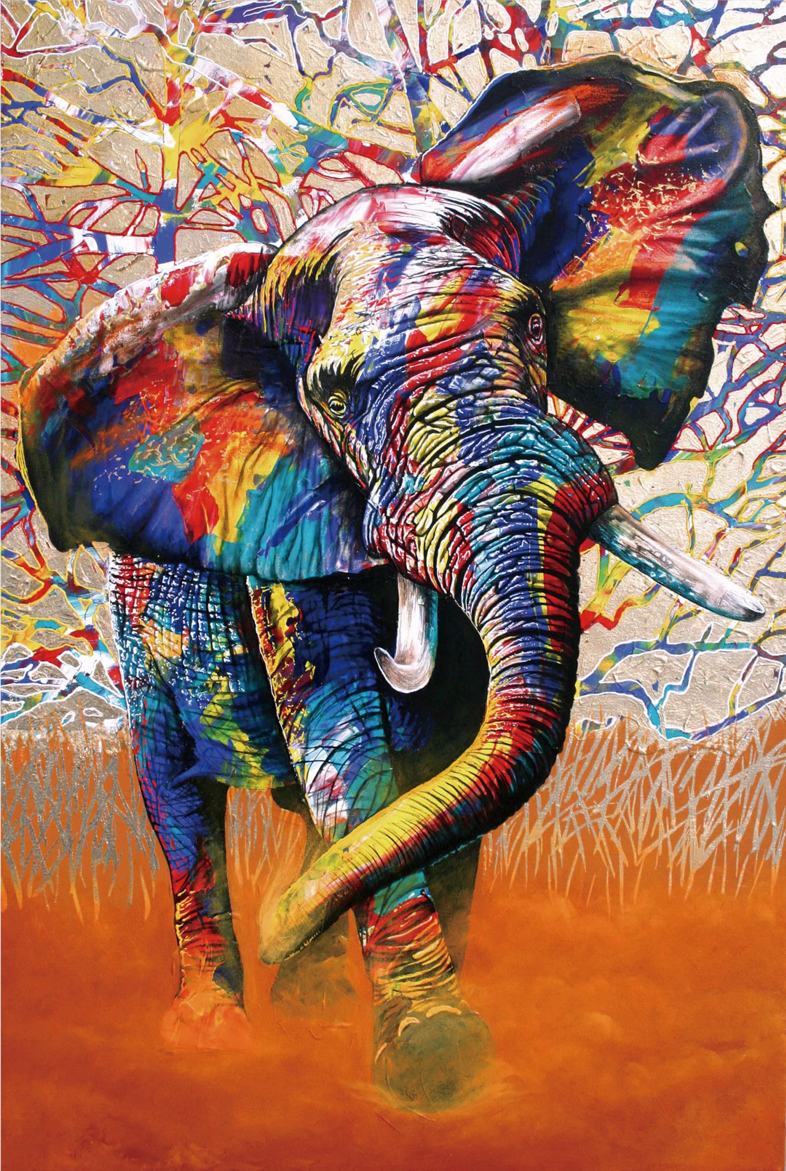 Puzzles for Adults 1500 Piece Elephant Painting Wooden Puzzles-Puzzle Hands-on Game-Family Decoration (F6, 1500 Piece)