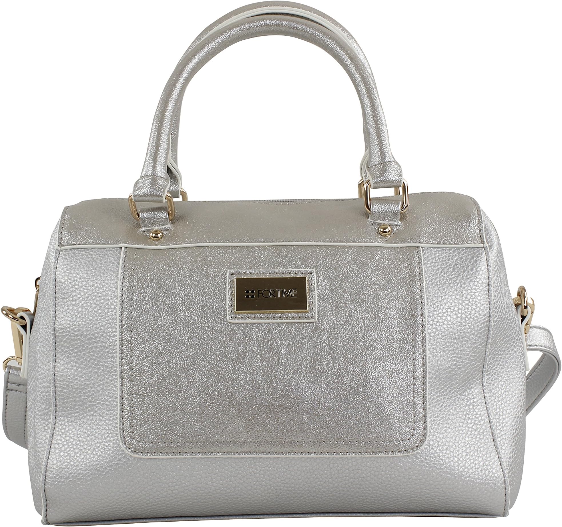 Bluebags FORTIME - Bolso Fashion Kabir Plateado, Women’s Bowling Bag, Silver (Plata)