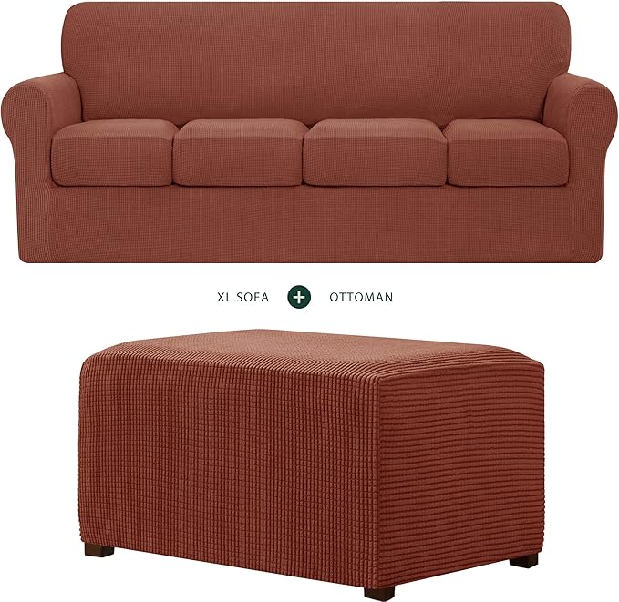 CHUN YI Stretch Jacquard Separate Cushion Oversized Sofa