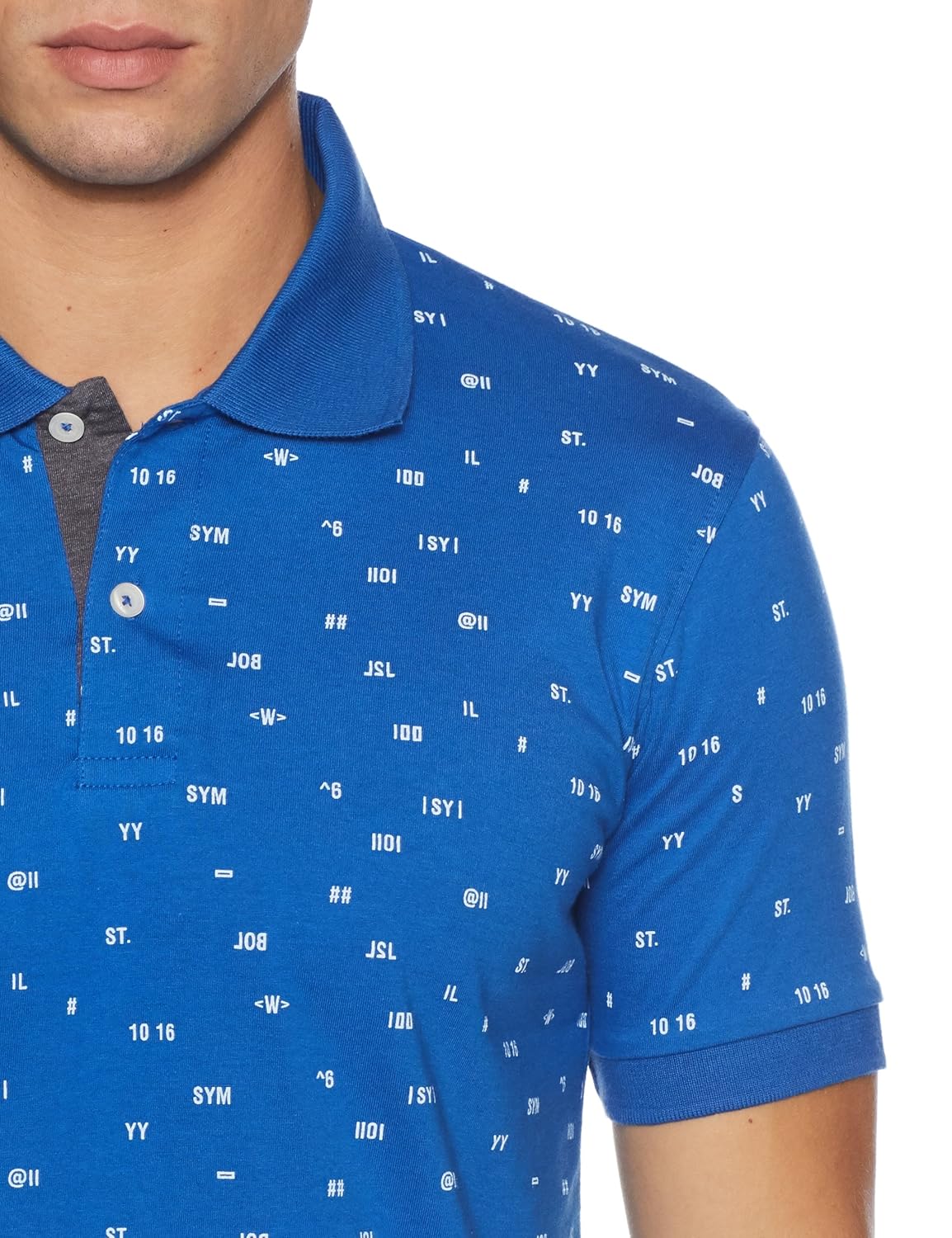 symbol amazon brand men's all over printed polo t-shirt