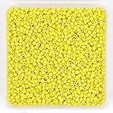 Auvoau 3mm Glass Seed Seed Beads Opaque Yellow About 5000pcs/150Grams 8/0 Small Craft Beads for DIY Bracelet Necklaces Craft Jewelry Making Supplies
