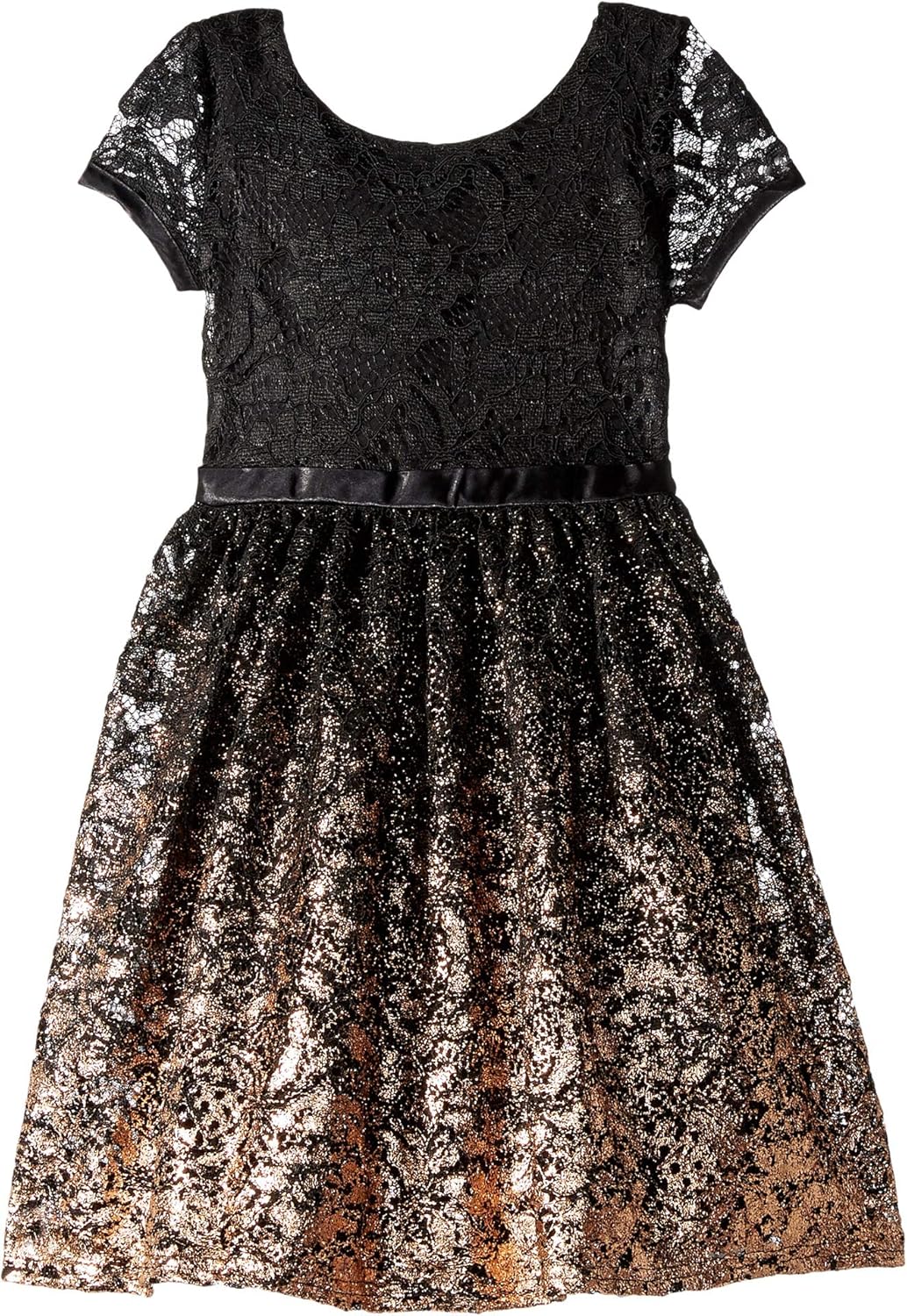 black and gold ombre dress