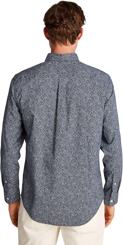 Chemise Homme Flex Poplin en Coton, Multicolore (Night Sky/Ivory Petal Prt), S — photo 2 sur 6