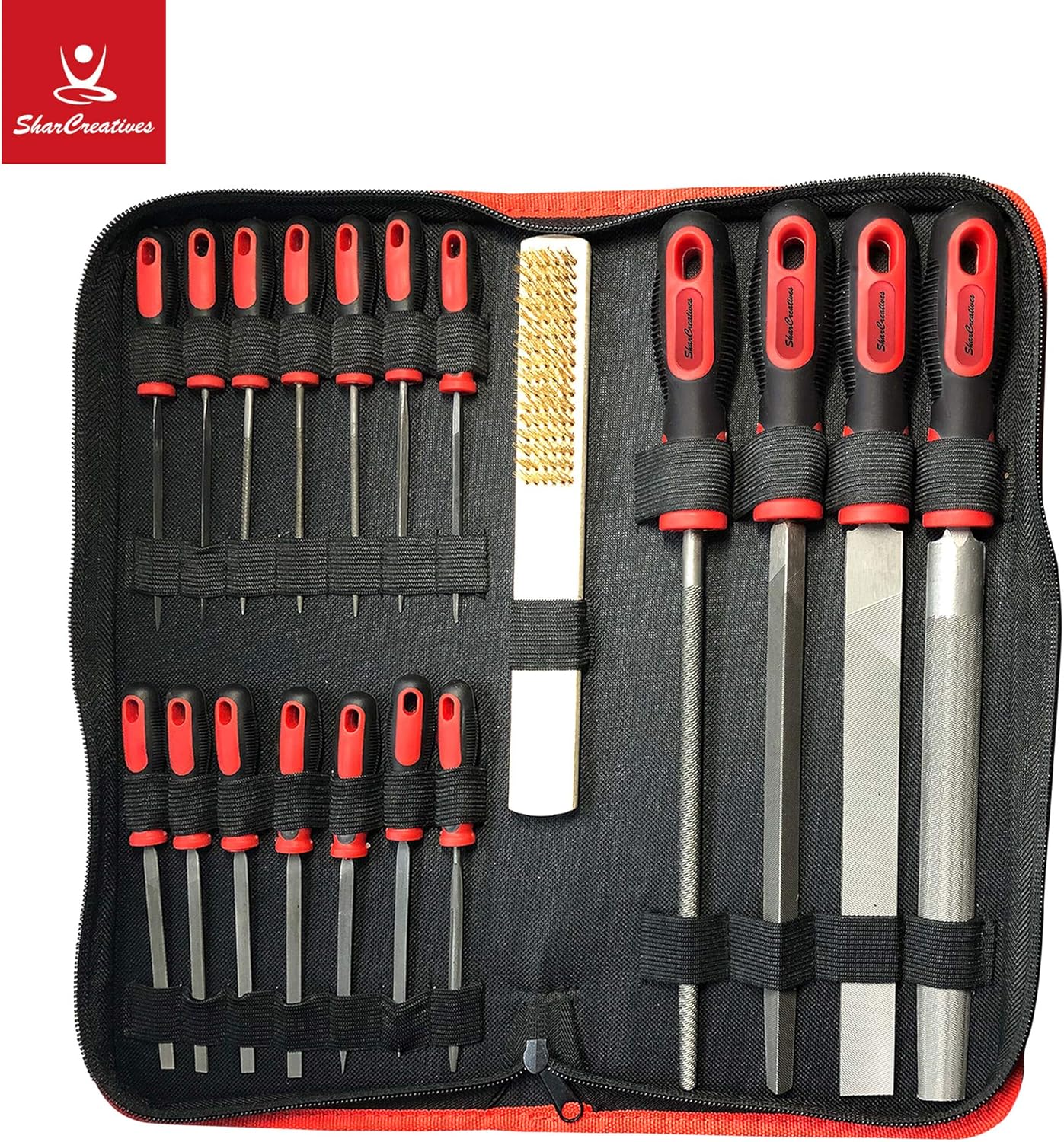 Kit File Large Flat/Triangle/Halfround/Round Set, File