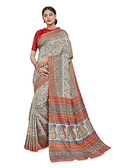 Divaastha Multi Malbari Silk Floral Saree with Blouse Piece (VSI1004MULTI)