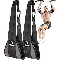 Boucles Abdominales Suspension – Sangles Rembourrées Néoprène 5 Mm – Mousquetons Inox – Pour Levées De Jambes, Gainage – Fitness à Domicile