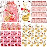 Liliaafar 24/36/48 Sets Appreciation Gifts Bulk for Employee Coworker Team Staff with Thank You Keychain Bags Card