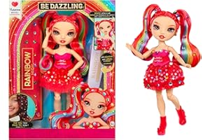 Rainbow High Be Dazzling Fashion Dolls- Vivienne Rouge (Red) with Bedazzler Tool and Sparkle Gems