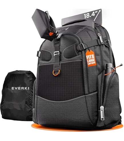 40 liter backpack travel Travel Backpack 40L - Black, Recycled Plastic, 40L, Carry-On Approved Bag, Laptop Sleeve & Trolley Sleeve main image 1