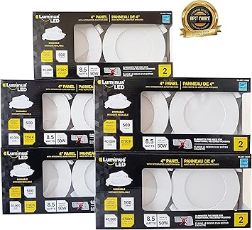 Luminus 8 5w 4 In Led Slim Panel With Integrated Junction Box 10 Lights 5 Boxes