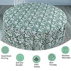 Ridhi Round Tablecloth - Hand Block Print
