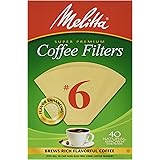 Melitta Cone Coffee Filters Number 6 40 Count (Pack of 2)