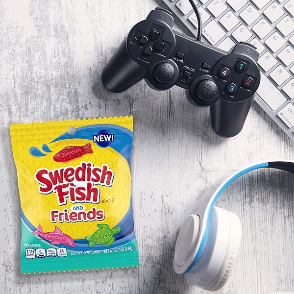 SWEDISH FISH AND FRIENDS SOFT & CHEWY CANDY, 8.04 OZ