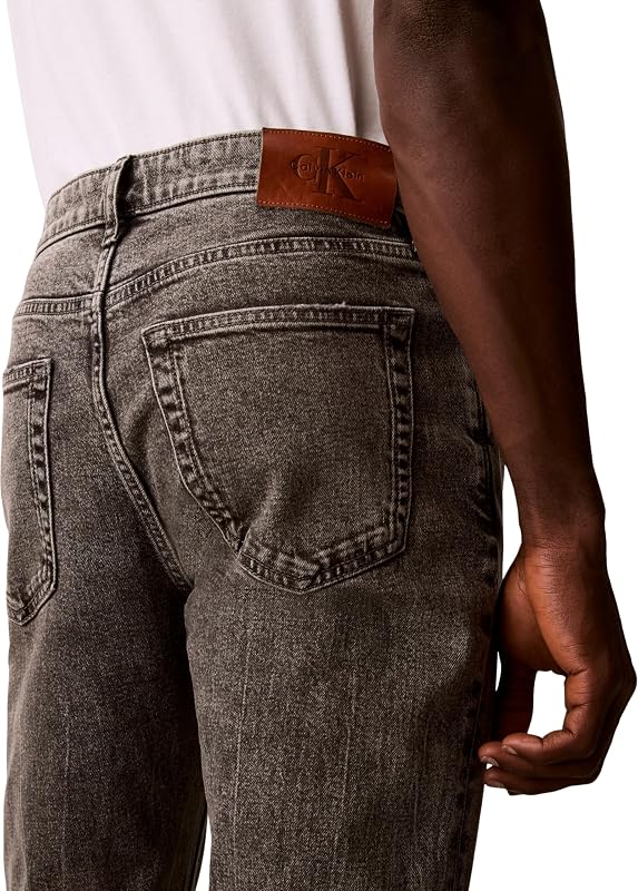 Uomo Jeans Slim Oyster Grey Gamba Affusolata, Grigio (Oyster Grey), 30W/34L