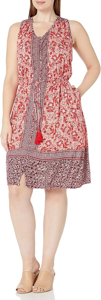 Lucky Brand Border Print Maxi Dress 