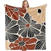 XINCEYWJ Boho Floral Blanket, Retro Abstract Flower Botanical Throw Blankets Gifts for Bed Couch Bedroom Living Room Home Decor, Boho Home Room Bedroom Decor, 50x60 Inches