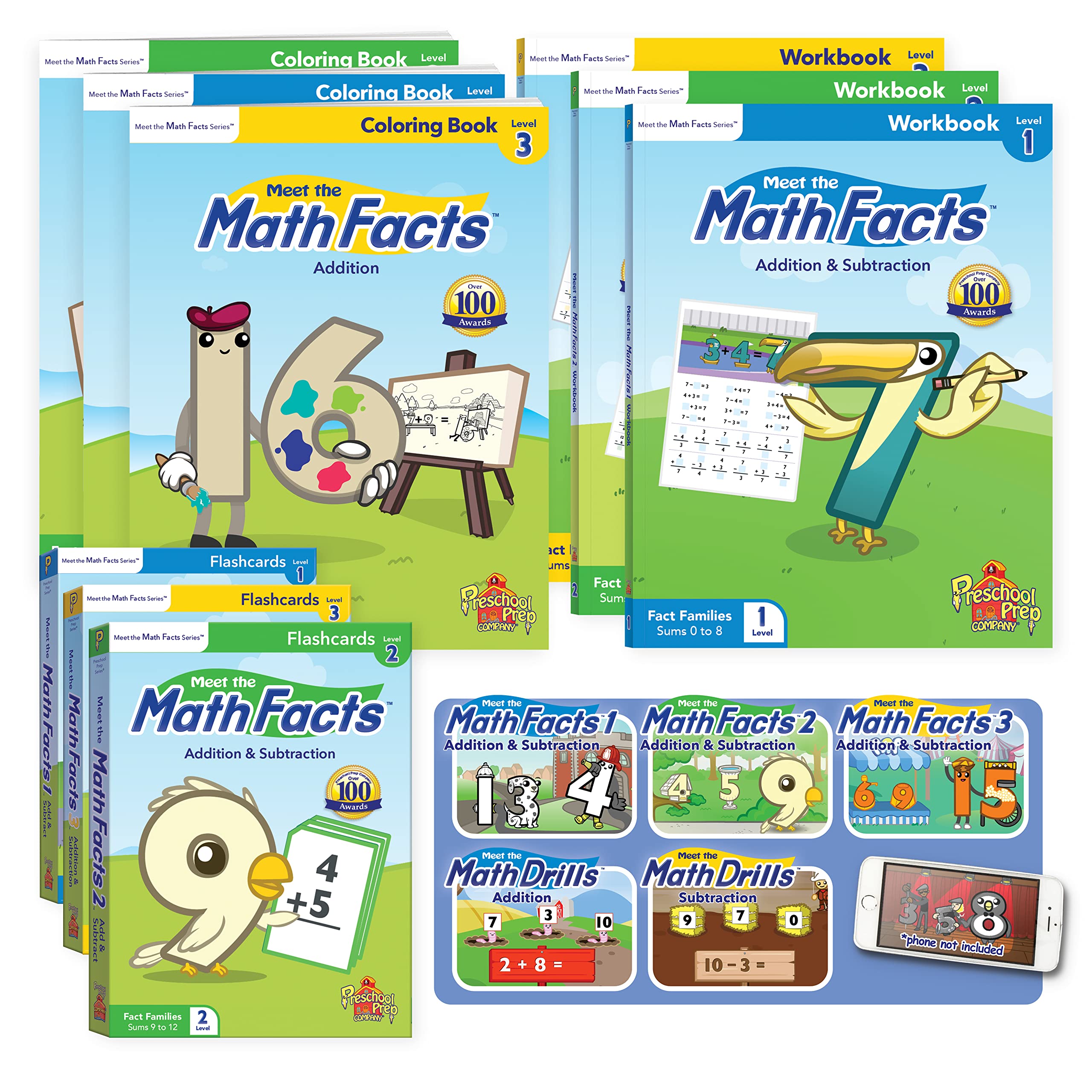 Meet The Math Facts Addition &amp; Subtraction Levels 1, 2 &amp; 3 BIG SET ...